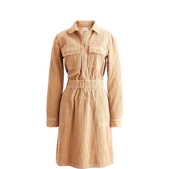 J.Crew corduroy zip front dress with pockets size 6 Brand New - Picture 2 of 7